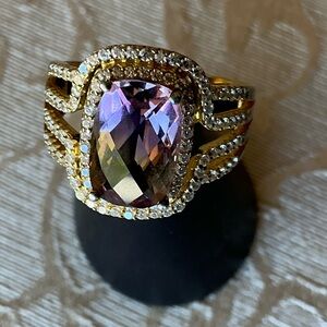 Daniel Steiger *gold plated over SS 925 CZs Genuine‎ Ametrine  *damage on GP